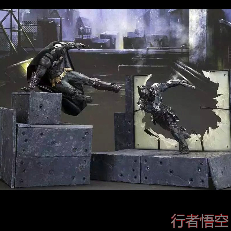 The new bat movie Forrest Gump origin dark knight insane asylum Arkham battle scene man platform model model