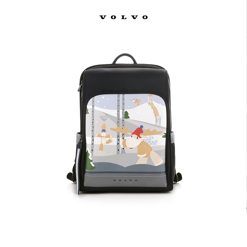 (Volvo Car Life Uber) Child rear Shoulder Bag bag 3D Decompression Back Plate Resistant To Dry And Wet Wipe