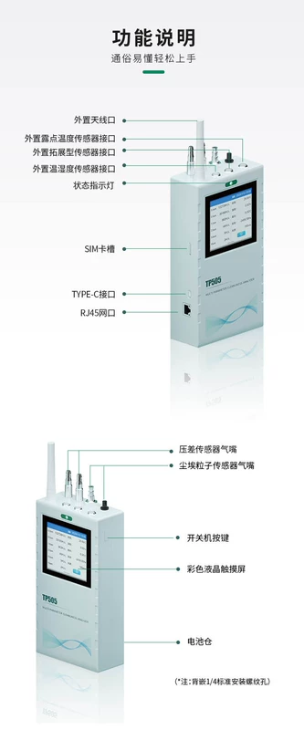 máy đo bụi mịn xiaomi Máy phân tích bụi hạt bụi không dây cầm tay, máy phân tích bụi phóng xạ, máy dò hạt lơ lửng máy đếm hạt thiết bị đo bụi mịn