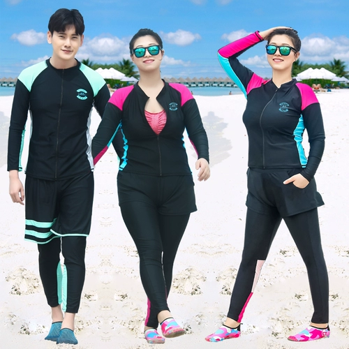 Раздельный быстросохнущий лонгслив, купальник с молнией, комплект, большой размер, защита от солнца