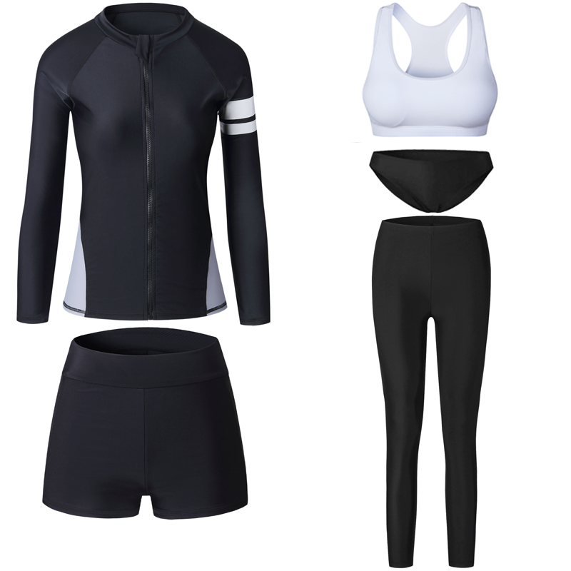 Korean couple suit surfing long-sleeved swimsuit men's sunscreen trousers snorkeling two-piece quick-drying jellyfish wetsuit women