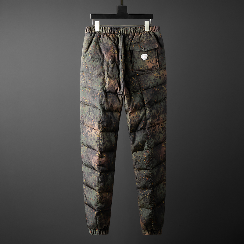 Men's Down Pants Outer Wear 2022 Winter New 90% White Duck Down Casual Camouflage Warm Pants Plus Fertilizer Plus Size