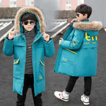 Boys Parker Padded Clothes Winter Western Style Mid-Length Childrens Wear Padded Clothes Trend Thickened Down Padded Jacket Jacket Tide