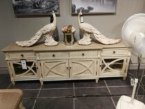 Meart furniture Rose compass TV cabinet American Soliwood Retro Simple Country Cabinet customized