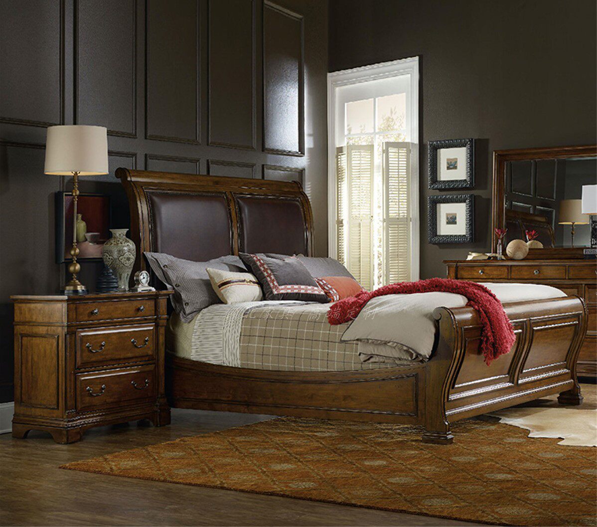 Hooker Hooker Hooker Furniture Villa American Country Master Bed Bed Dressing Cabinet Combined