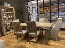 Meart Furniture City Image rectangular dining table American light luxury new Chinese solid wood stretched dining table