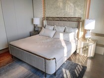 Meart Furniture Kescod Bed American Modern Light Luxury Metal Carving Soft Bag Clothe Bed Customized