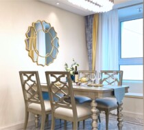 art furniture Morly impression dining table and chair American rural oak can stretch rectangular table high gray customization