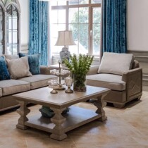 art Furniture Building Renaissance Tea Several American Country Retro Solid Wood Carved Rectangular Coffee Table Customized