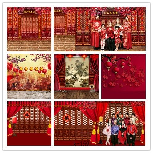 New family photo studio photography photo family New Year group photo background wall studio scroll background paper