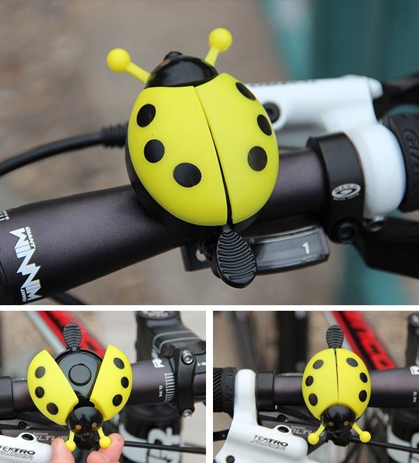 Bike bell climbing bike Ladybug Bell Peppers Children Bike Bell Clang Folding Car Horn Biking Bike Gear Accessories