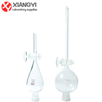 Glass pear-shaped separatory funnel Spherical separatory funnel thickened cone piston liquid sub-loading experimental consumables