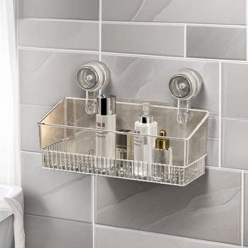 Suction cup storage rack bathroom punch-free storage rack