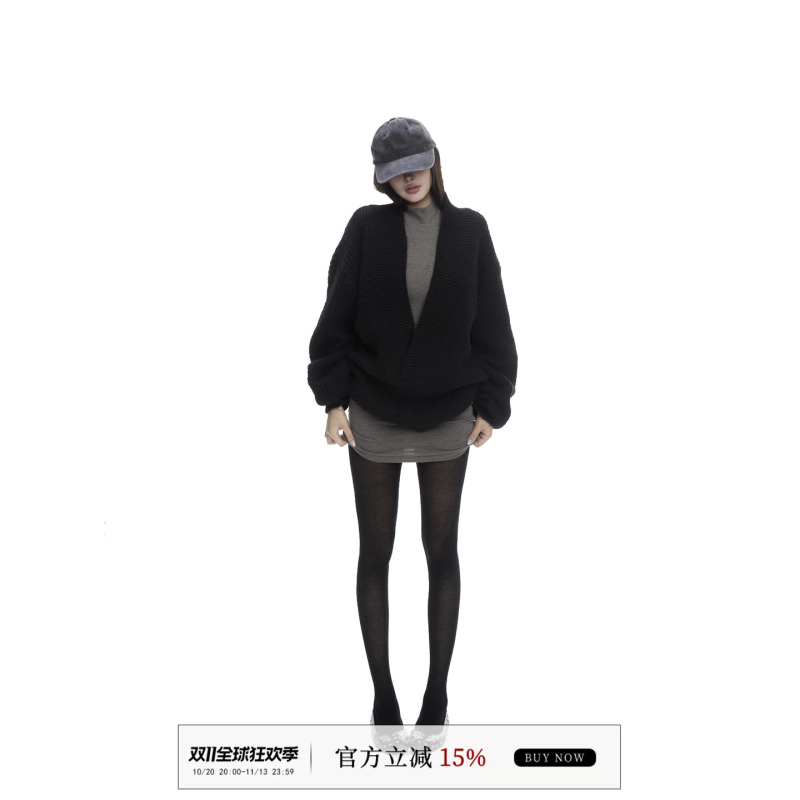Withmin Casual Suit for Women in Autumn, Loose and Slimming Knitted Sweater, Pure and Versatile Dress Two-Piece Set Withmin Casual Suit for Women in Autumn, Loose and Slimming Knitted Sweater, Pure and Versatile Dress Two-Piece Set