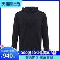 Emporio Armani Armani spring and autumn new products mens color LOGO printing hooded casual sweater men
