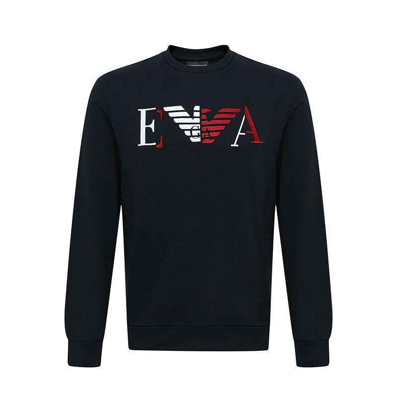 Emporio Armani Yamani Eagle Logo Gears Long sleeve collar head shirt luxury clothing tide