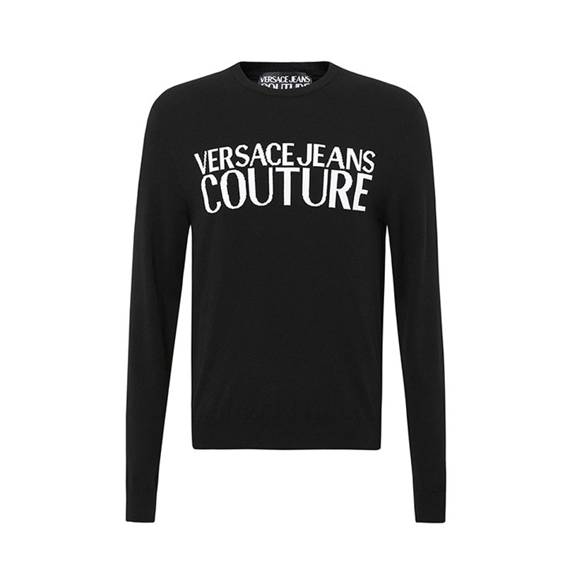 Versace Van Sphilosophical 22 Autumn new Long sleeves Knitted Sweatshirt Letters LOGO Long Sleeve Black Sweater International Big