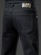香港高端黑色牛仔裤男士2023新款秋季修身直筒休闲弹力百搭长裤子