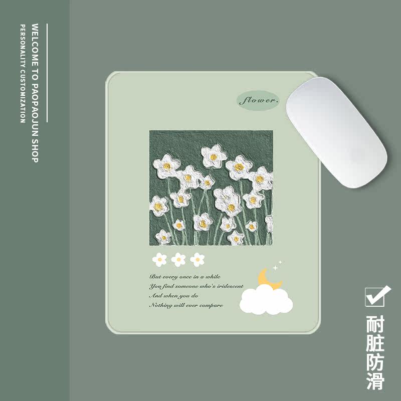 Creative oil painting notebook flower desktop medium and small size book student office mouse pad summer dormitory home male and female computer