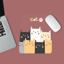 Original mouse pad Medium 25cm square couple laptop desktop game silk pattern Cat thin leather pad