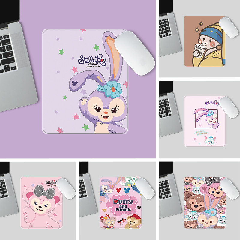 2020 Creative Cute Mousemouse Pads Small Midsize Cartoon Teenage Girl Computer Desk Cushion Game Anti Slip Mesh Red Leather Cushion