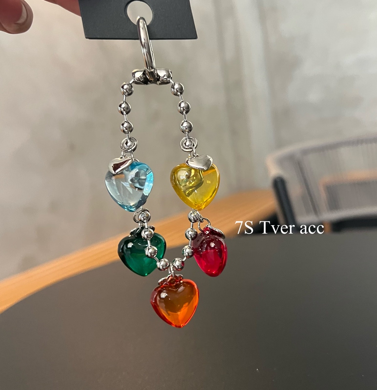 Now Tver Acc Is Importing from Korea Playful and Colorfulful Jelly Heart Keychain Pendant Mobile Phone Wrist Chain Now Tver Acc Is Importing from Korea Playful and Colorfulful Jelly Heart Keychain Pendant Mobile Phone Wrist Chain