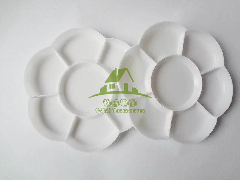 Tone Dial large size Water Pink State Painted Propylene Oil Painting Paint Plastic Double-Plum Blossom Dish Toning Disc 14 Gg