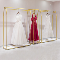 New Wrought iron wedding dress rack high-grade display rack Wedding shop dress rack Photo studio special hanger clothing rack