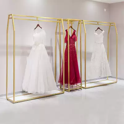 New wrought iron wedding dress rack high-end display rack Wedding shop dress rack Photo studio special hanger clothing rack