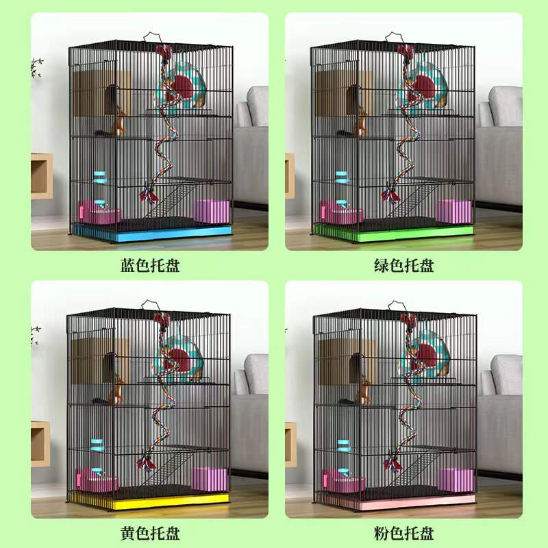 超萌三层龙猫笼:金丝熊豚鼠松鼠的梦幻家园,快来get你的专属宠物别墅吧!-笼子-淘宝好物网