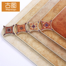 Antique brick Corner flower waveguide line wave line Parquet floor tile Corner waist line Mediterranean floor tile flower tile