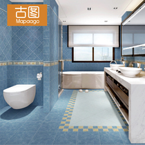 Mediterranean antique brick American kitchen bathroom wall tile Bathroom tile Non-slip floor tile 300X300 wear-resistant