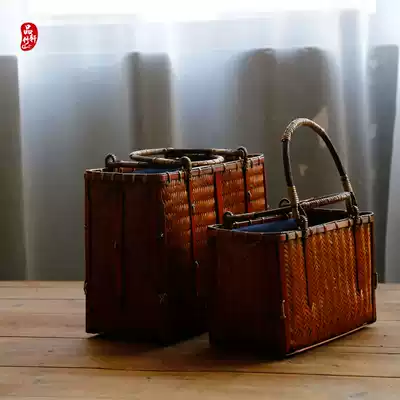 Handmade Japanese Bamboo Bags Hand bag Women Bamboo Bags Tea Ceremony Hand Bag Tea Man Zen Portable Tea Pack