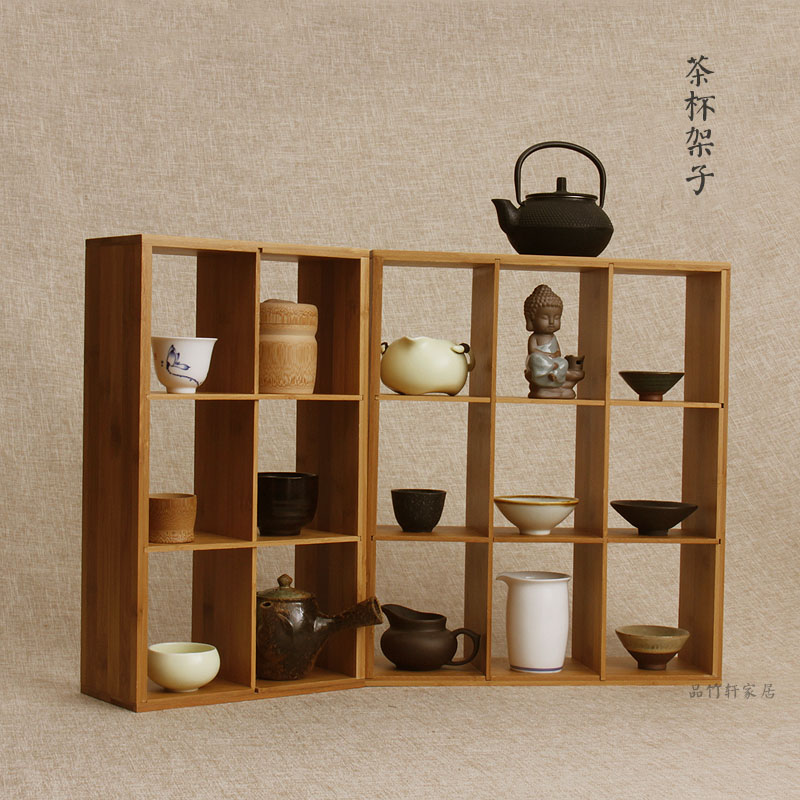  Pint Tea Tea Cup Shelf Bogu Shelf Cups of Bamboo Tea Road Accessories Tea set Six