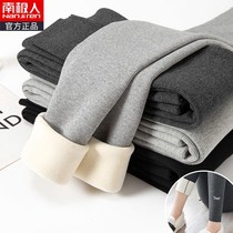 Warm autumn trousers female in winter plus suede thickened cotton pants with high waist and thin outer wear and underpants integrated suede