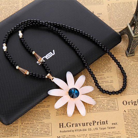 Japan-ROK new sunflower long version of sweater necklace with clothes decoration necklace accessories 100 hitch pendant dresses hanging accessories