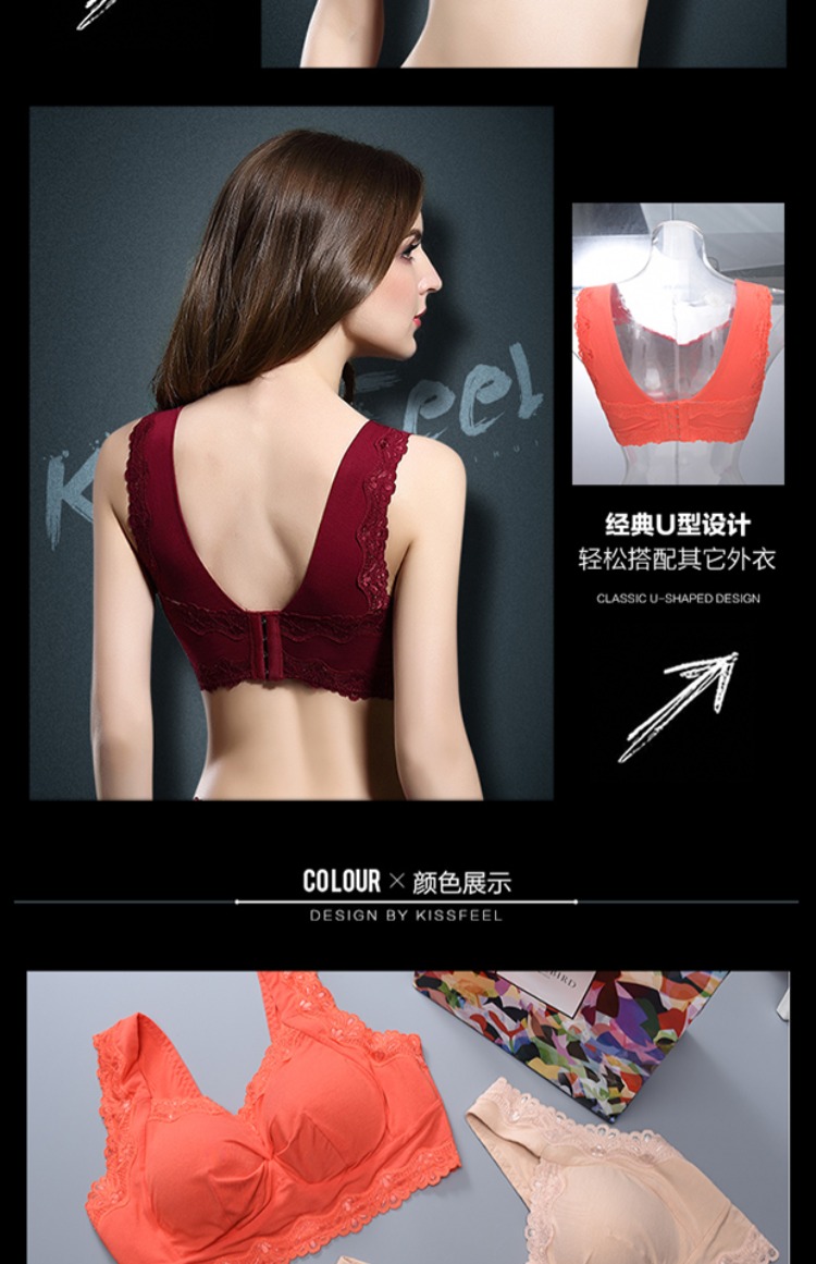 Người trung niên và người cao tuổi không có vòng thép đầy đủ đồ lót bằng vải cotton mỏng Áo ngực cỡ lớn mẹ nhận được một chiếc áo ngực điều chỉnh sữa - Strapless Bras quan lot nu