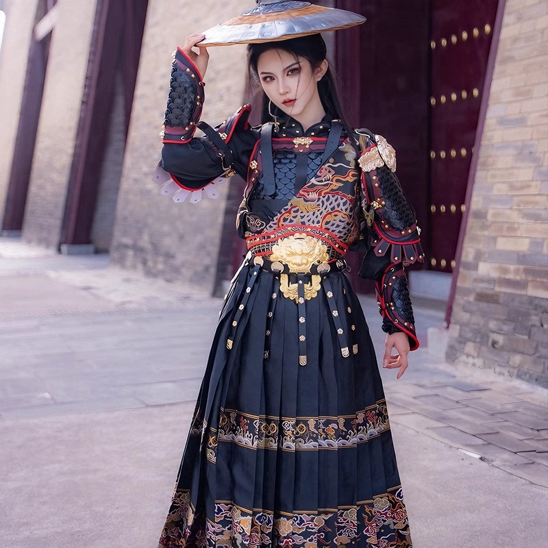 Original Armor Chinese Armor Armor Set Turtle Scale Armor General's Male and Female Ming Dynasty Hanfu Cosplay Costume