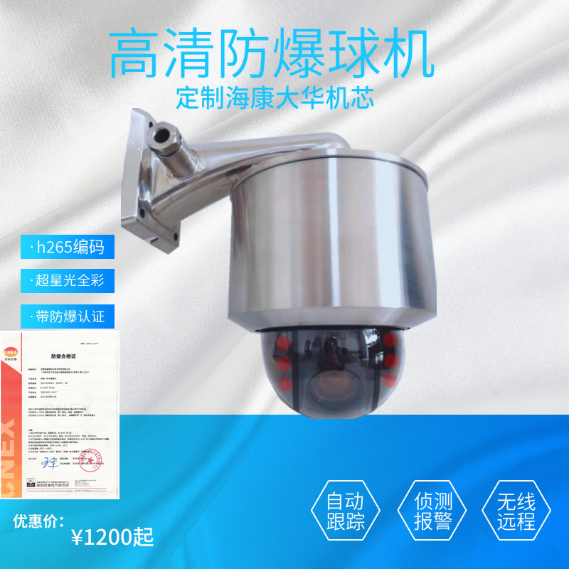 Explosion-proof high-speed ball camera monitoring network 2 million pixel HD infrared 20x zoom explosion-proof infrared ball camera