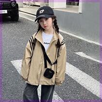 New product Balabala Korean girls spring coat 2024 new windbreaker girls spring and autumn tops Korean for big kids