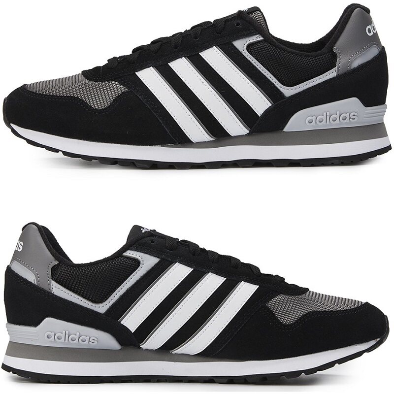 10K hardloopschoenen Product omschrijving Eigenschappen Product  omschrijving Een hardloop-look die net iets verder gaat. Deze schoen  combineert sportief mesh met suède overlays op dikkere delen. Afgewerkt met  3-Stripes en een grote hielclip van 