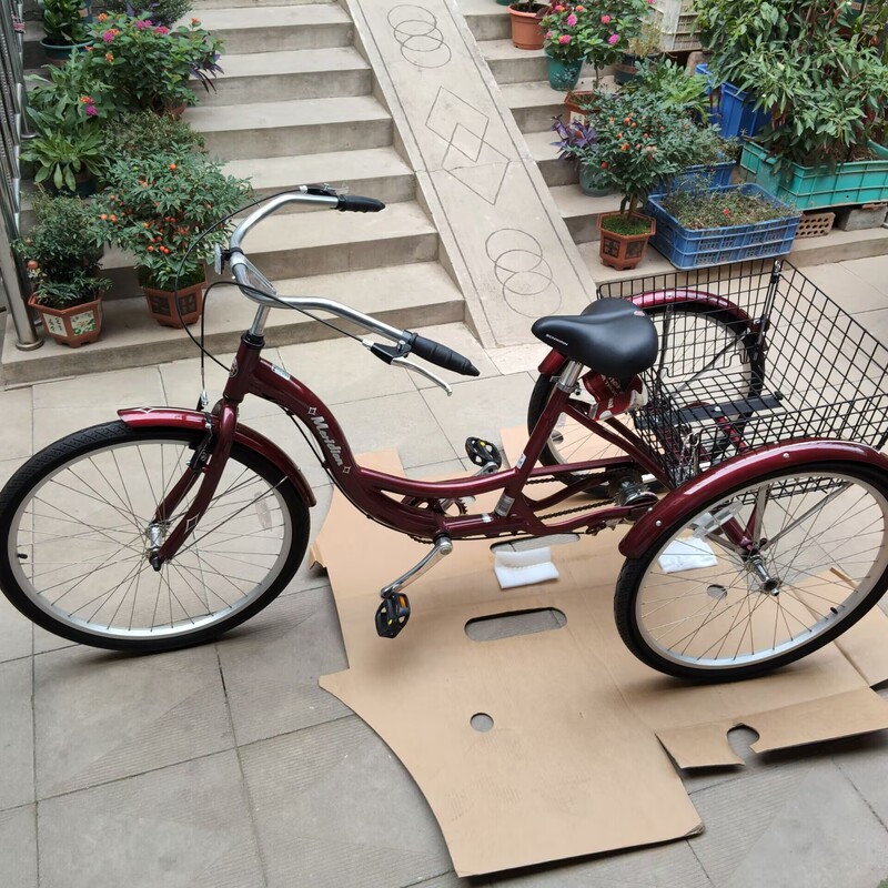 Authentic American Schwinn Retro Tricycle, Leisure Tricycle for Grocery Shopping, Walking Around Town, and Walking Pets