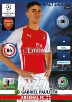 Panini 2014-2015 Champions League star card with extra version of IS Paulista Arsenal