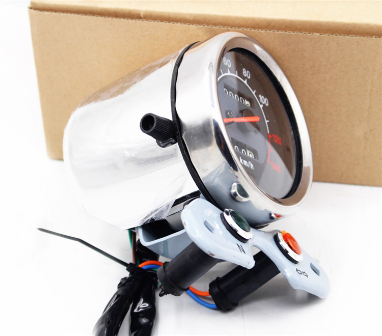 Xe máy CG125 sửa đổi retro đồng hồ mã bảng đo đường kính GN125 cỏ trên bay Tianjun sửa đổi đồng hồ xe wave điện tử