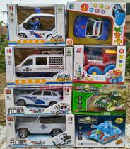 Childrens electric toys Police car electric universal wheel automatic door opening small police car boy luminous sound toy car