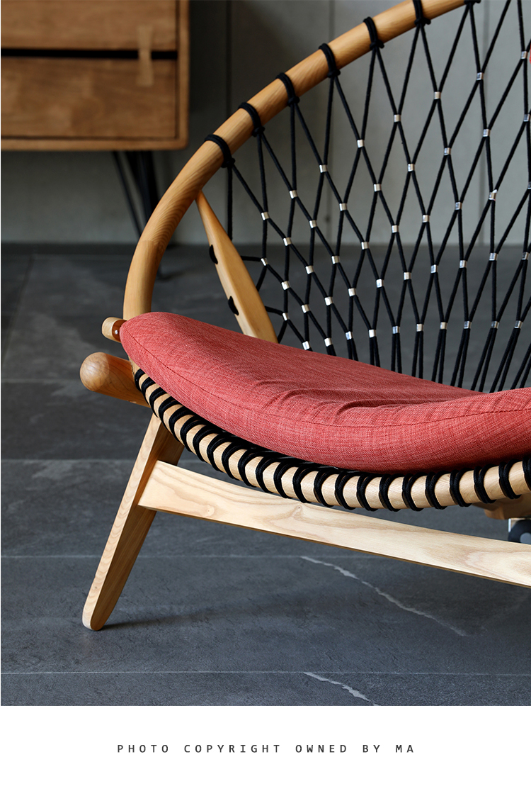 Thủ thuật hẻm thiết kế ban đầu ghế sofa đơn giải trí ghế gỗ rắn phòng khách đồ nội thất ghế đọc tro ghế sofa nhỏ