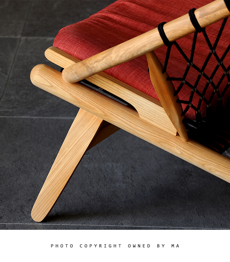 Thủ thuật hẻm thiết kế ban đầu ghế sofa đơn giải trí ghế gỗ rắn phòng khách đồ nội thất ghế đọc tro ghế sofa nhỏ