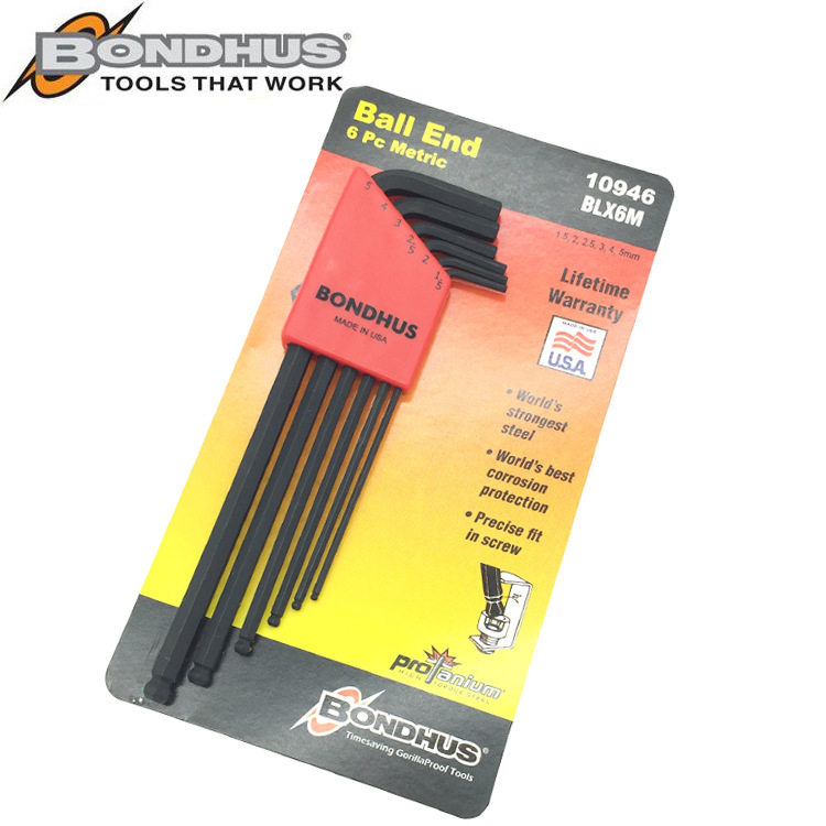 BONDHUS American Bolton Allen Wrench 10946 Imported Set Ball Head Hex Key Wrench Screwdriver - Taobao