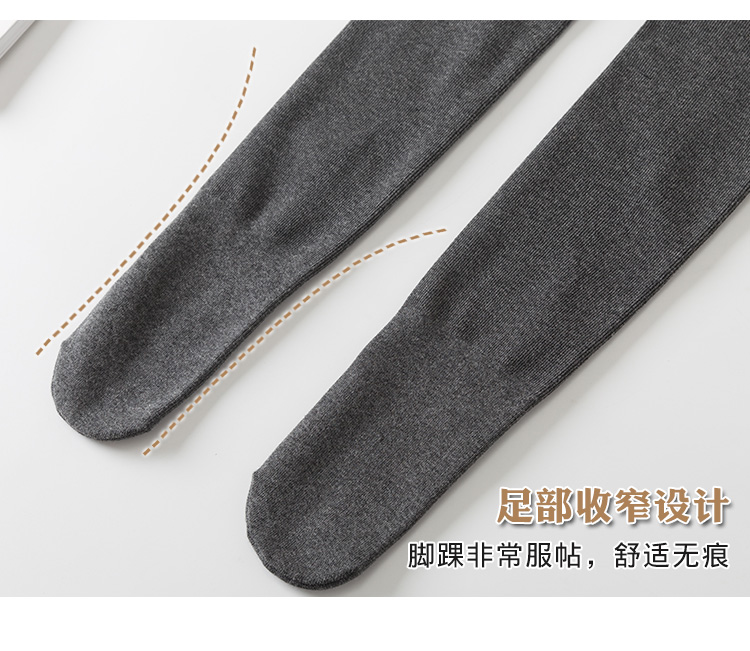 Dày cộng với nhung nhung mùa thu và mùa đông thậm chí chân bước xà cạp vớ nữ màu xám một mảnh dệt kim nhung dày vừa do lot nu