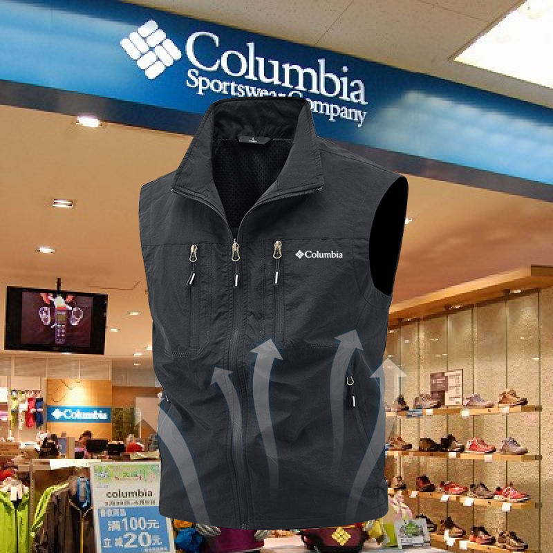 Colombian Spring and Summer Vest for Men, Workwear with Multiple Pockets, Zipper, Stand Collar, Casual Business, Outdoor Sports Colombian Spring and Summer Vest for Men, Workwear with Multiple Pockets, Zipper, Stand Collar, Casual Business, Outdoor Sports